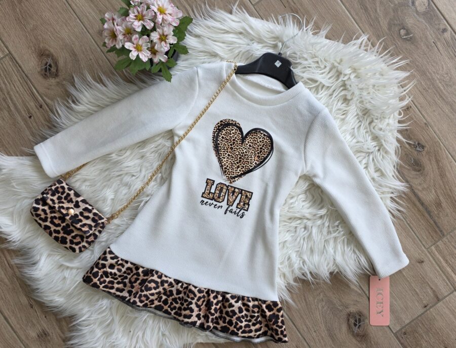 Bijela haljina s leopard uzorkom