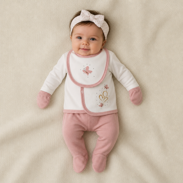 Komplet za bebe s leptirima